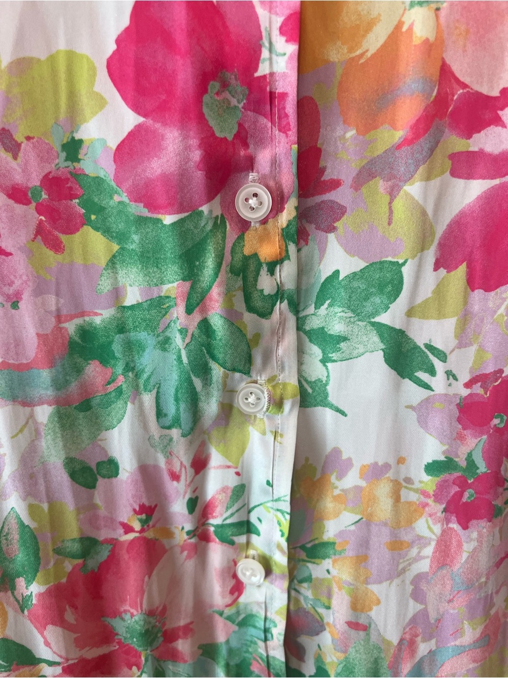 Current Air Floral Collared Shirt in Pink, Green & Yellow Size Small - Picture 11 of 16